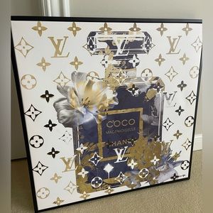 Custom Framed Oliver Gal Canvas Print - Coco Blinded Love Blue